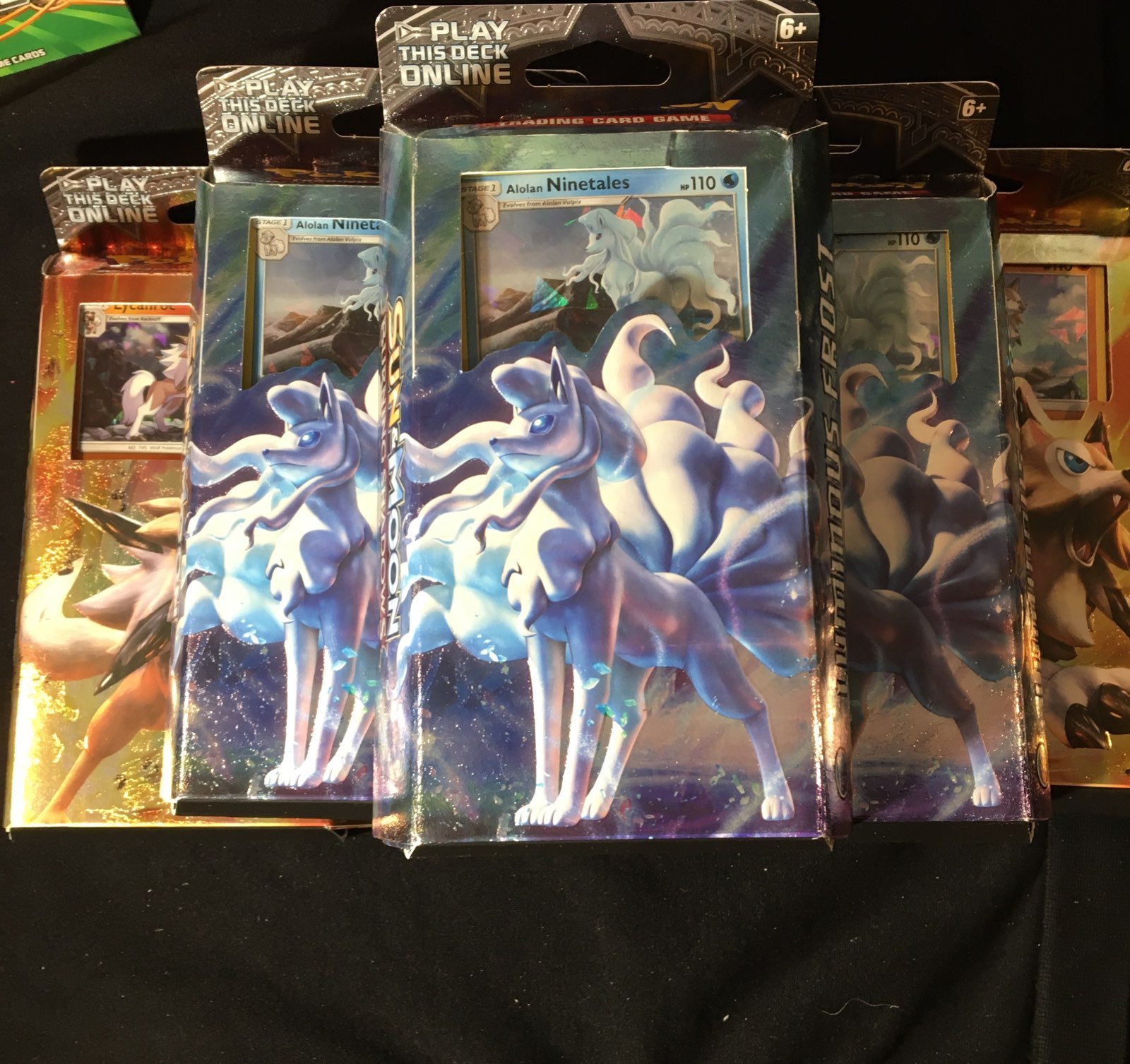 Lot of 6 pokemon alolan theme deck boxes