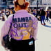 MAMBA OUT Purple Cropped Denim Jacket