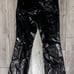 Flare leather pants