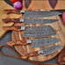 Kitchen Knives with Leather Roll Bag