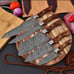 Kitchen Knives with Leather Roll Bag