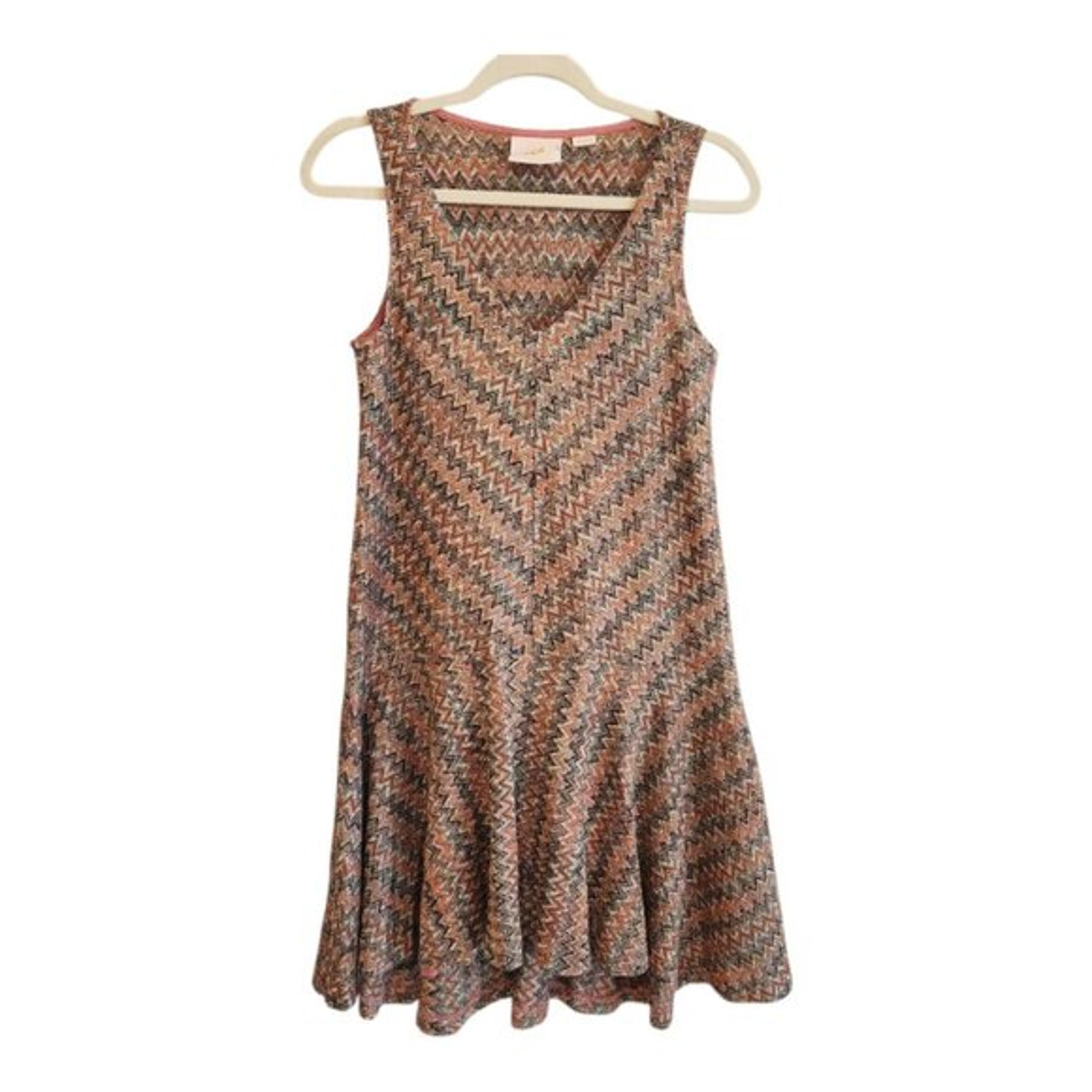Maeve Sleeveless Dress Westwater Chevron Zig Zag Knit Drop Waist Size X-Small