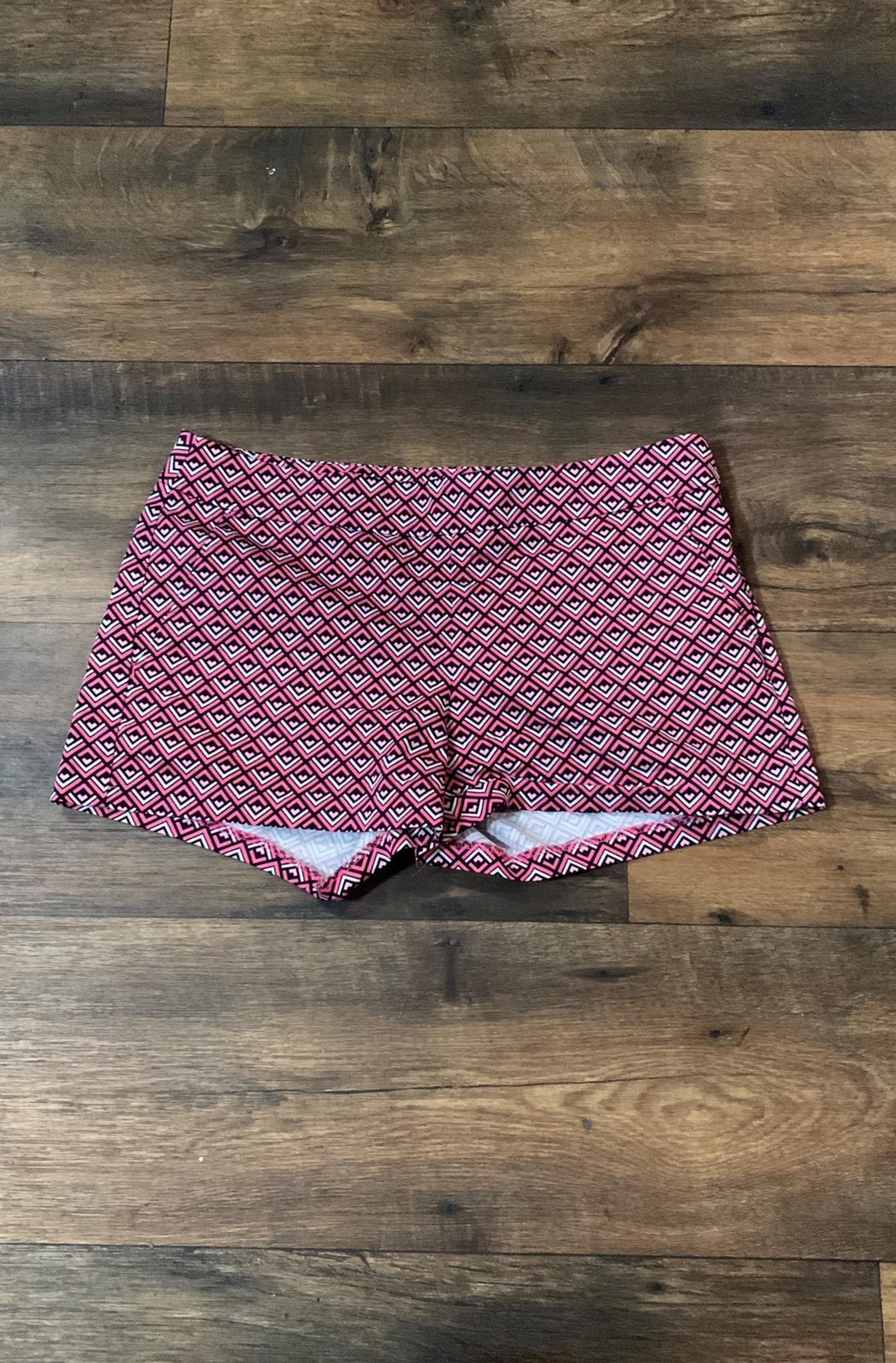 Express Womens Pink Printed Shorts Hot Pants Geometric Pattern Size 0