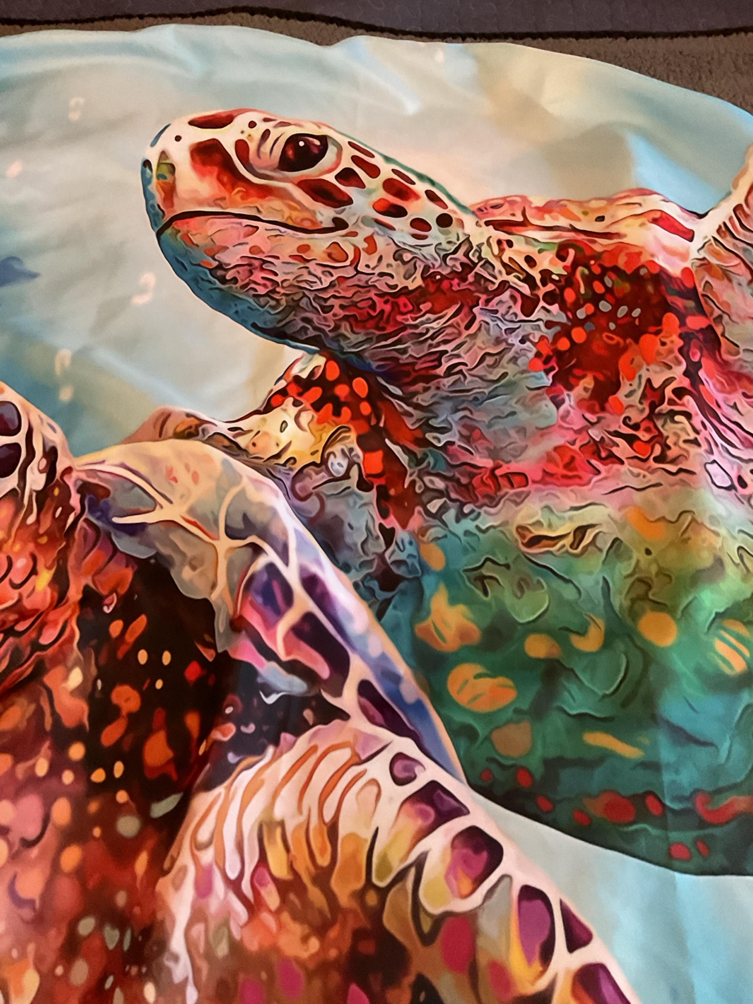 Turtle life shower curtain