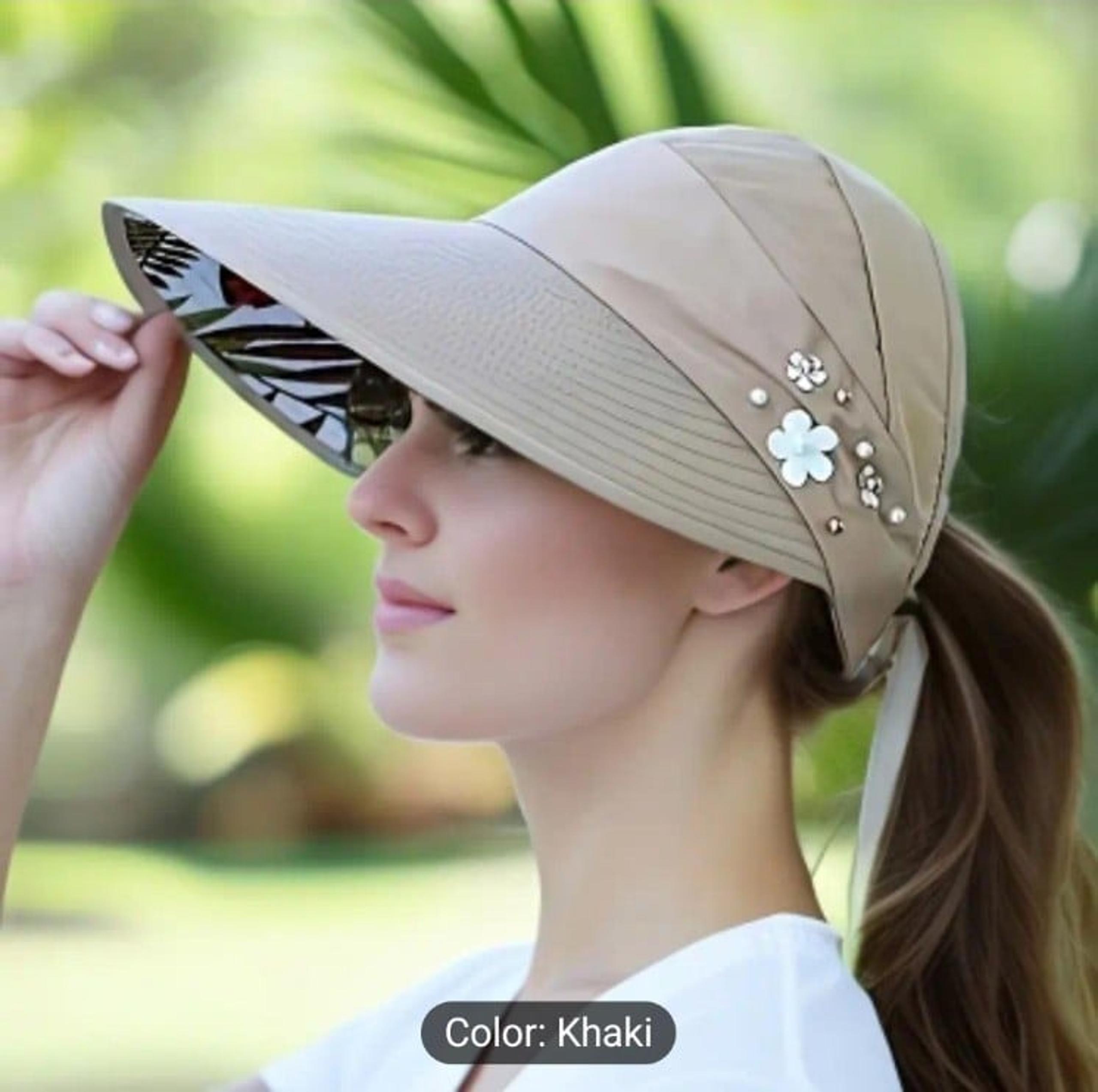 Womens sun hat baseball hiking sports picnic wide Rim adjustable uv protect hat