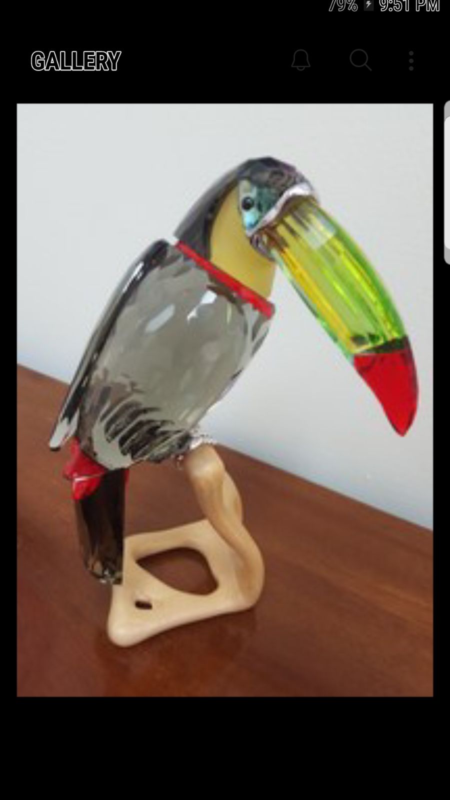 Retired Swarovski Crystal large parrot