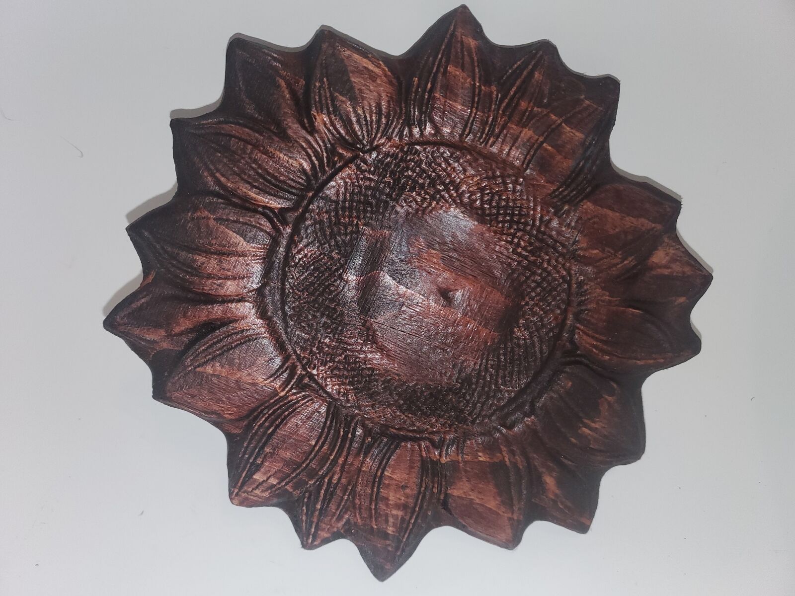 Handmade Carved Flower Wall Decor