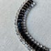 Vintage 50s prong set onyx and clear rhinestone bracelet