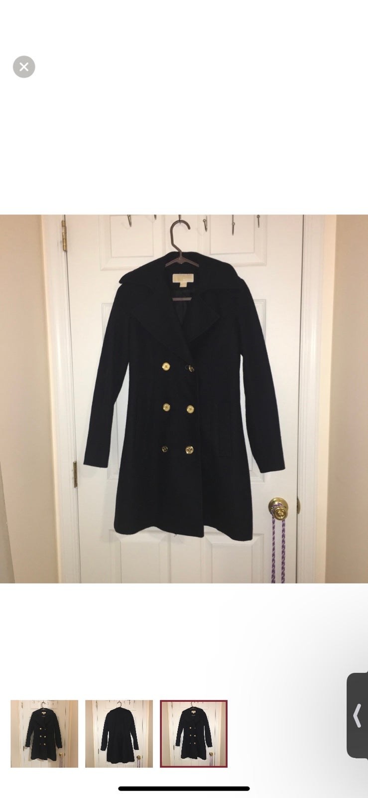 Michael Kors navy Pea coat XXS