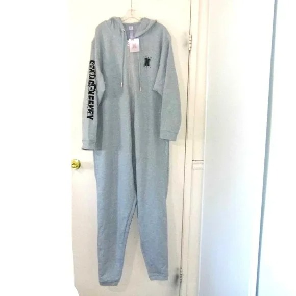 SAVAGE X FENTY By Rhianna Forever Savage Gray Hooded Onesie Womens Size 2XL NWT