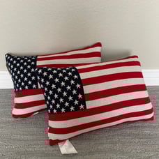 Storehouse American Flag pillow patriotic pillow XL