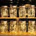Solar Mason Jar Lights Lanterns,Jars & Hangers Included，30LED 8 Pack