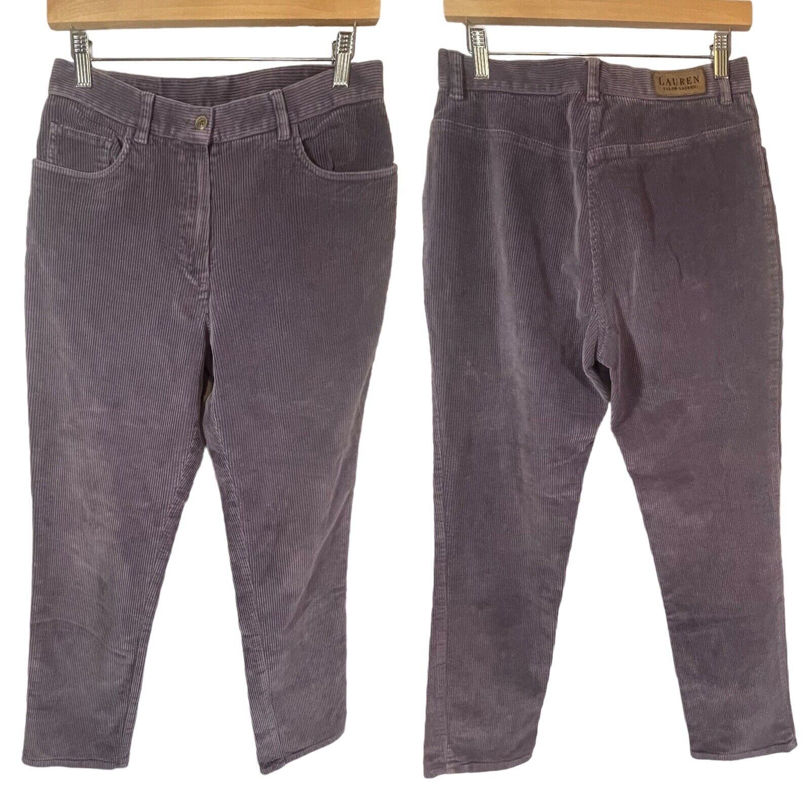 Vintage Lauren Ralph Lauren LRL Lavender Purple Cords Pants Womens SIZE 8 29x29