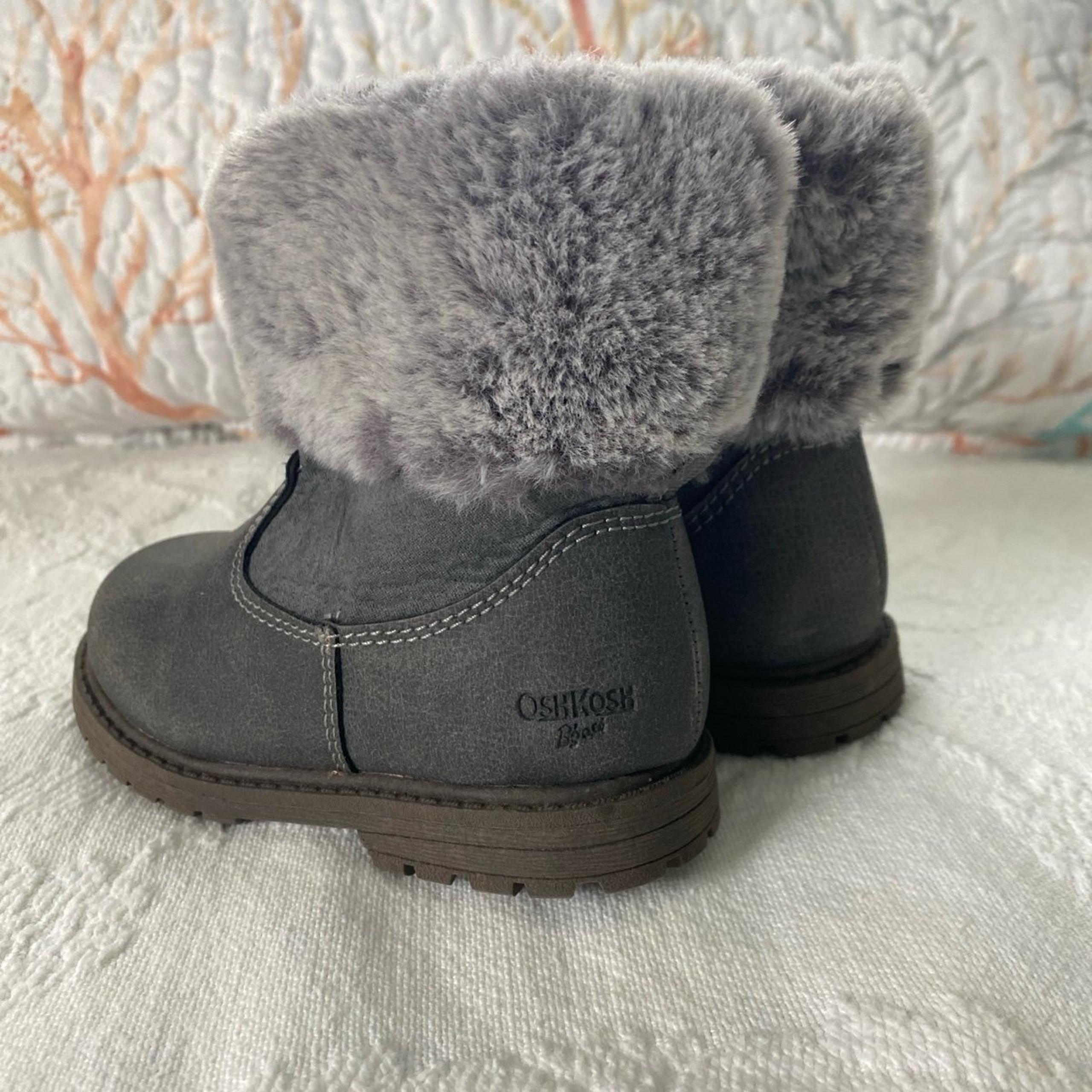 Oshkosh Bgosh Grey Winter Boots Toddler Girls size 7