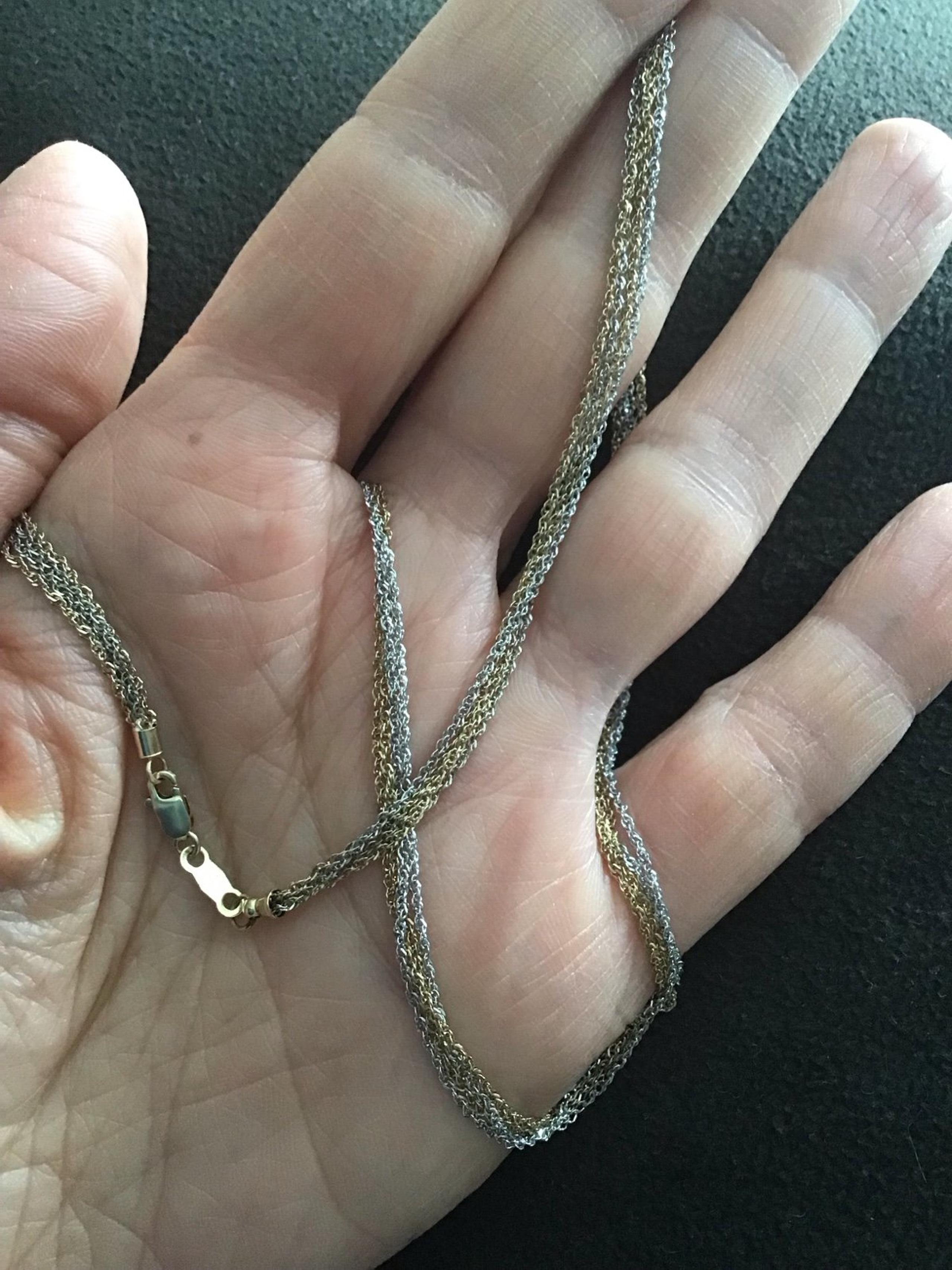 14kt yellow and white gold necklace