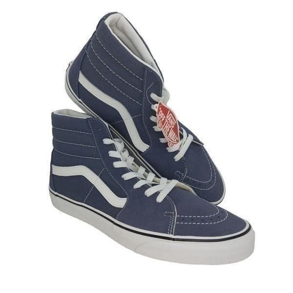 VANS SK8 Mens NEW High Top Slate Gray & White Skate Sneakers - sz. 11 1/2