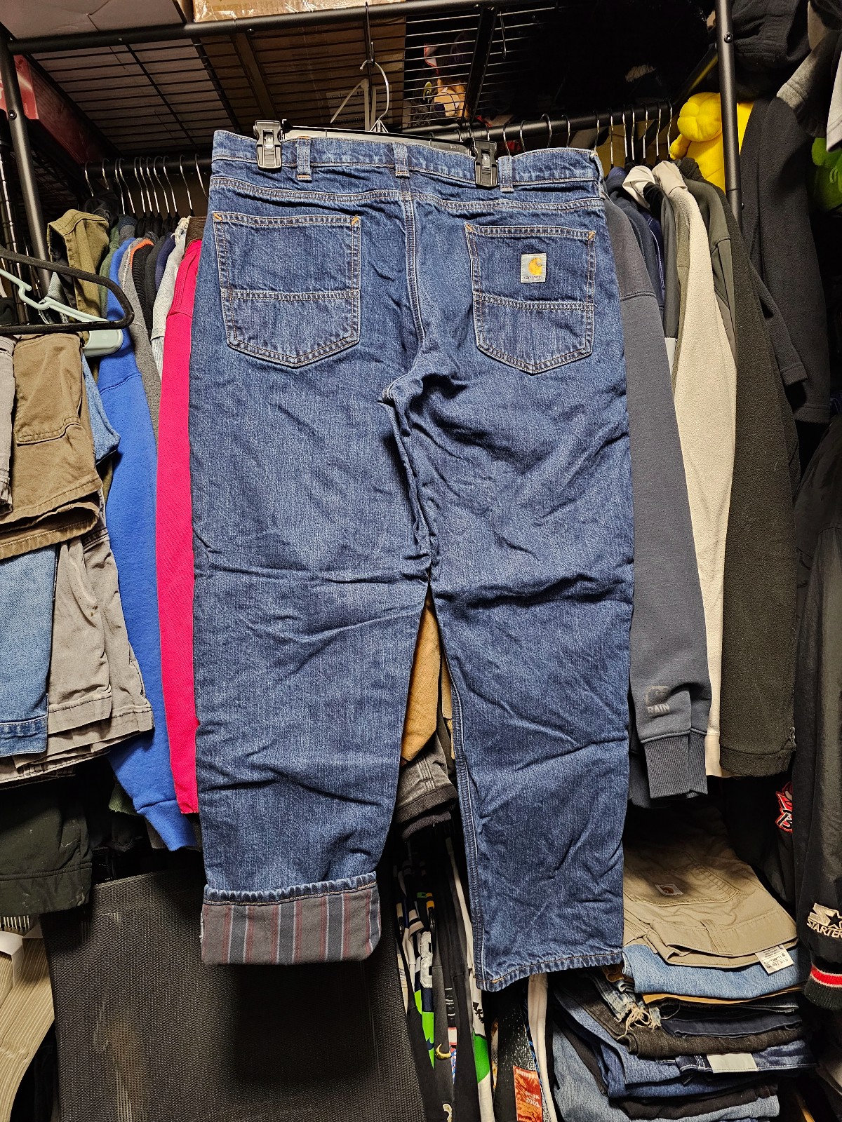Carhartt Relaxed fit Insulated Flannel lined Jeans Men's Size 38x32
