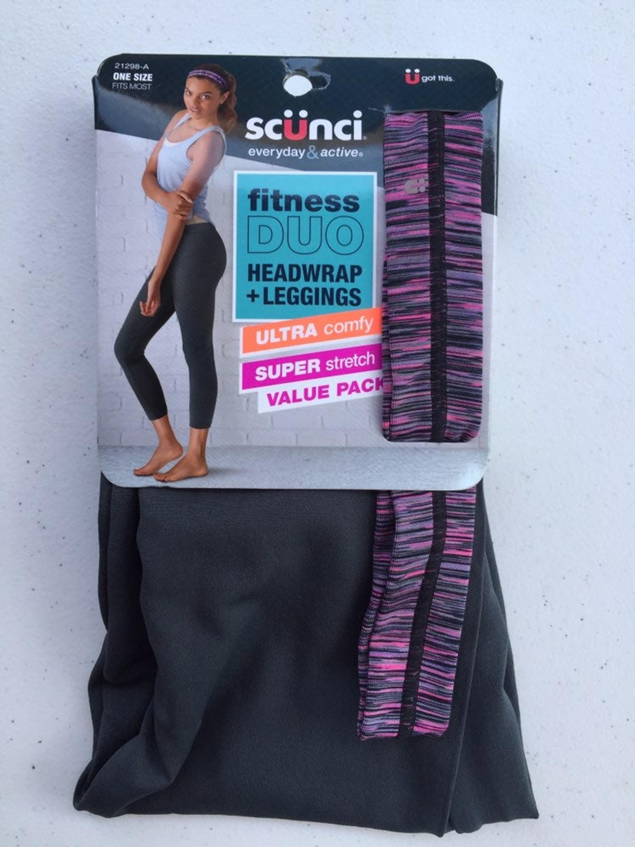 NEW Scunci Fitness Duo Set Leggings