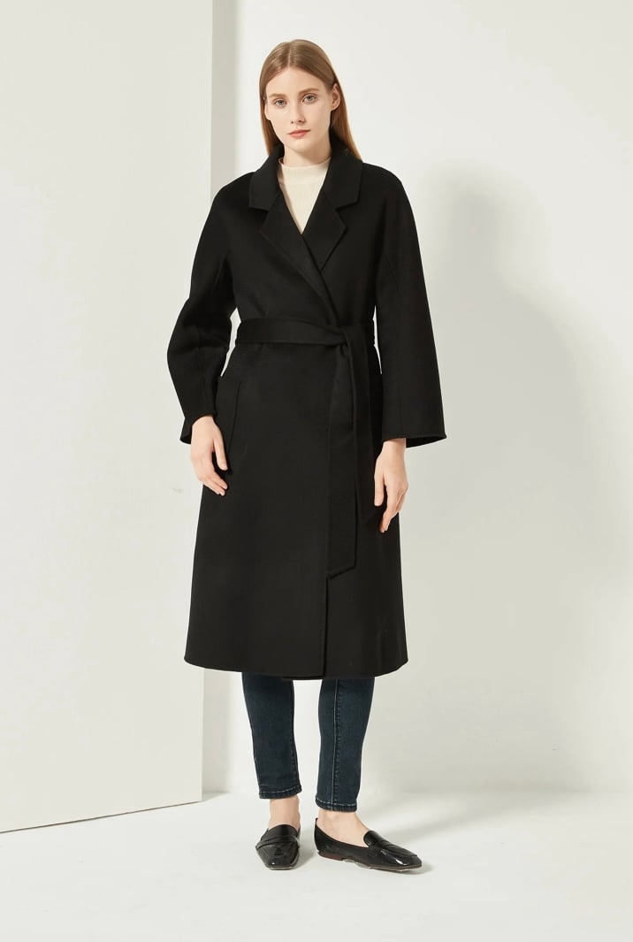 Pissenlit cashmere wrap coat