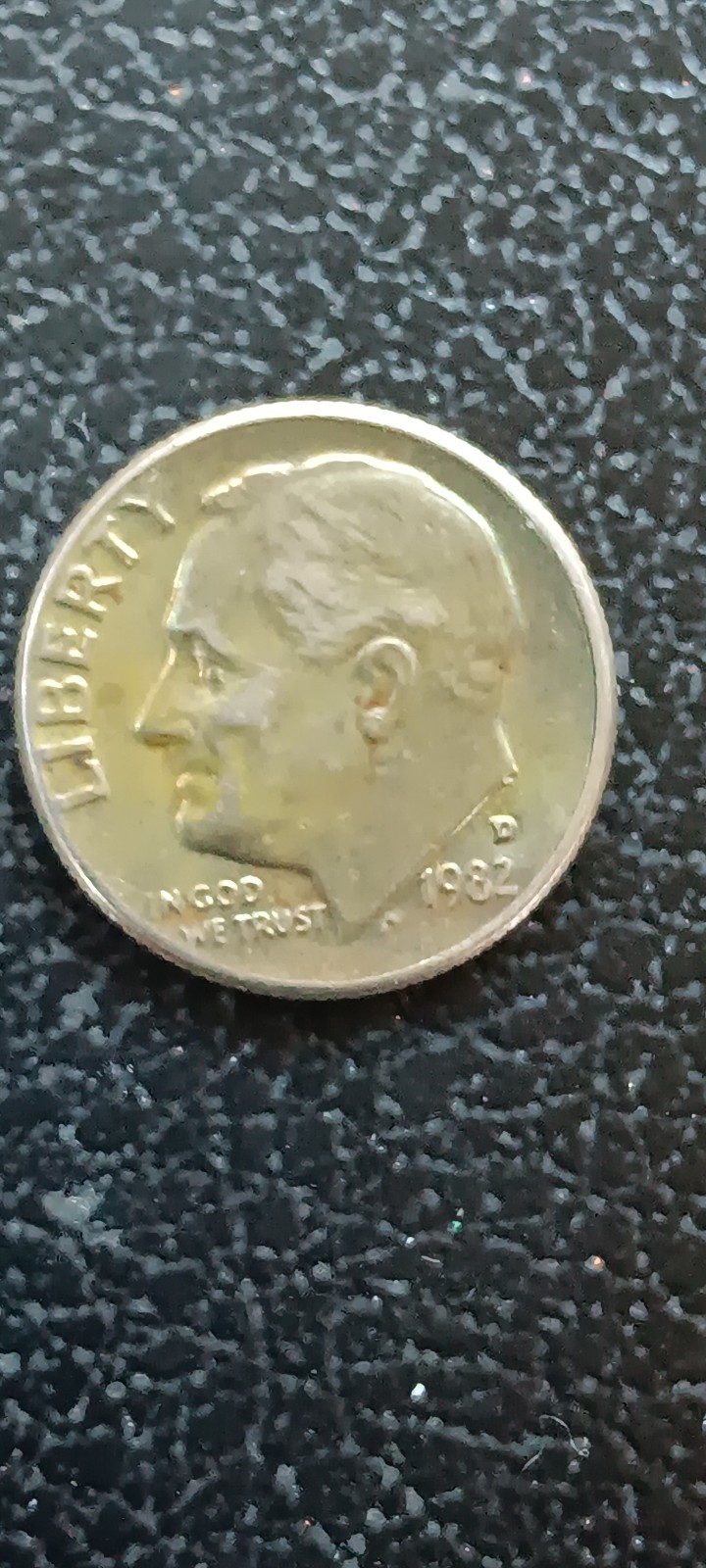 1982 Dime mint D, Nice toning