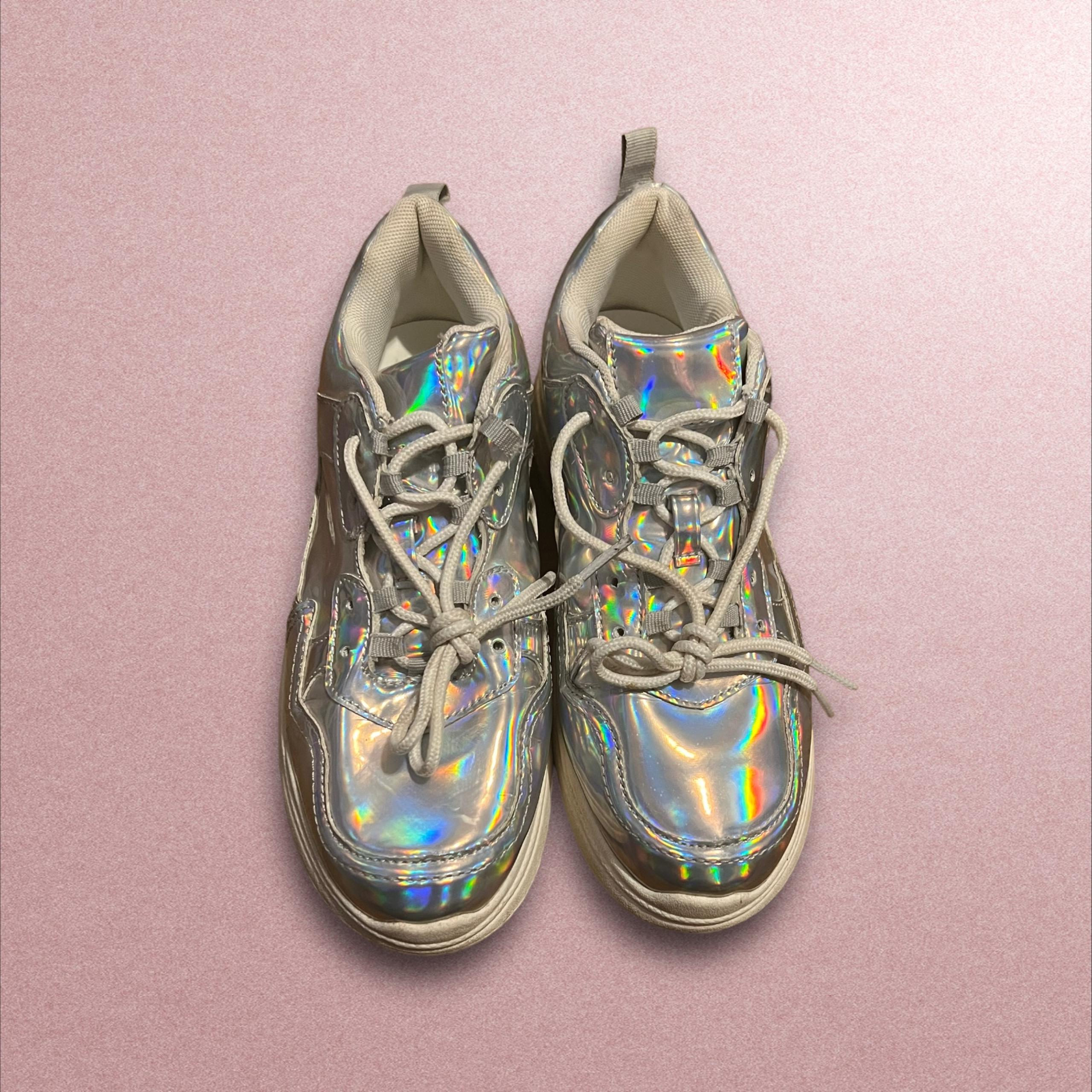Holographic Platform/Chunky Sole Fashion Sneakers