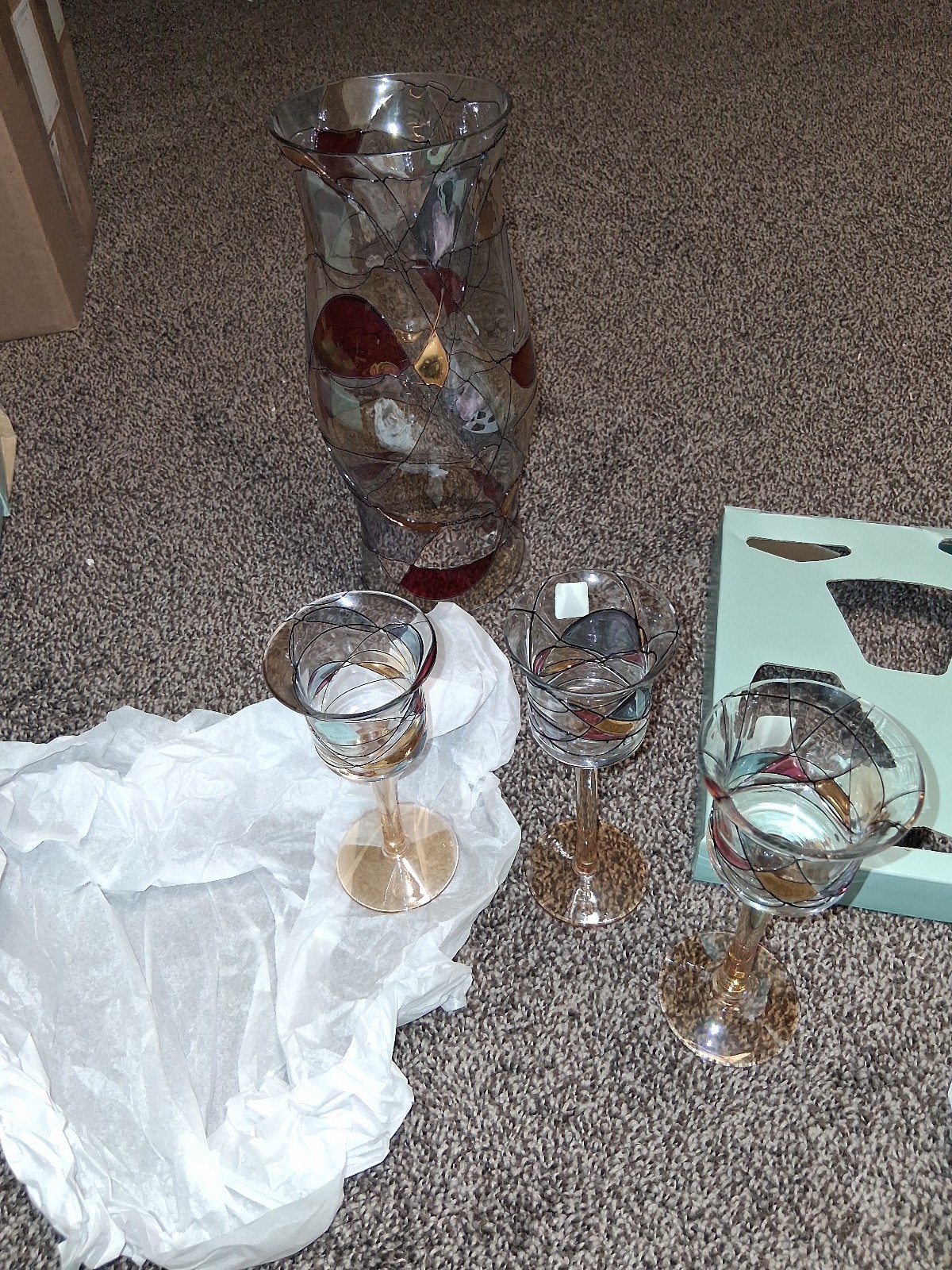 Partyllite mosaic trio set / hurricane