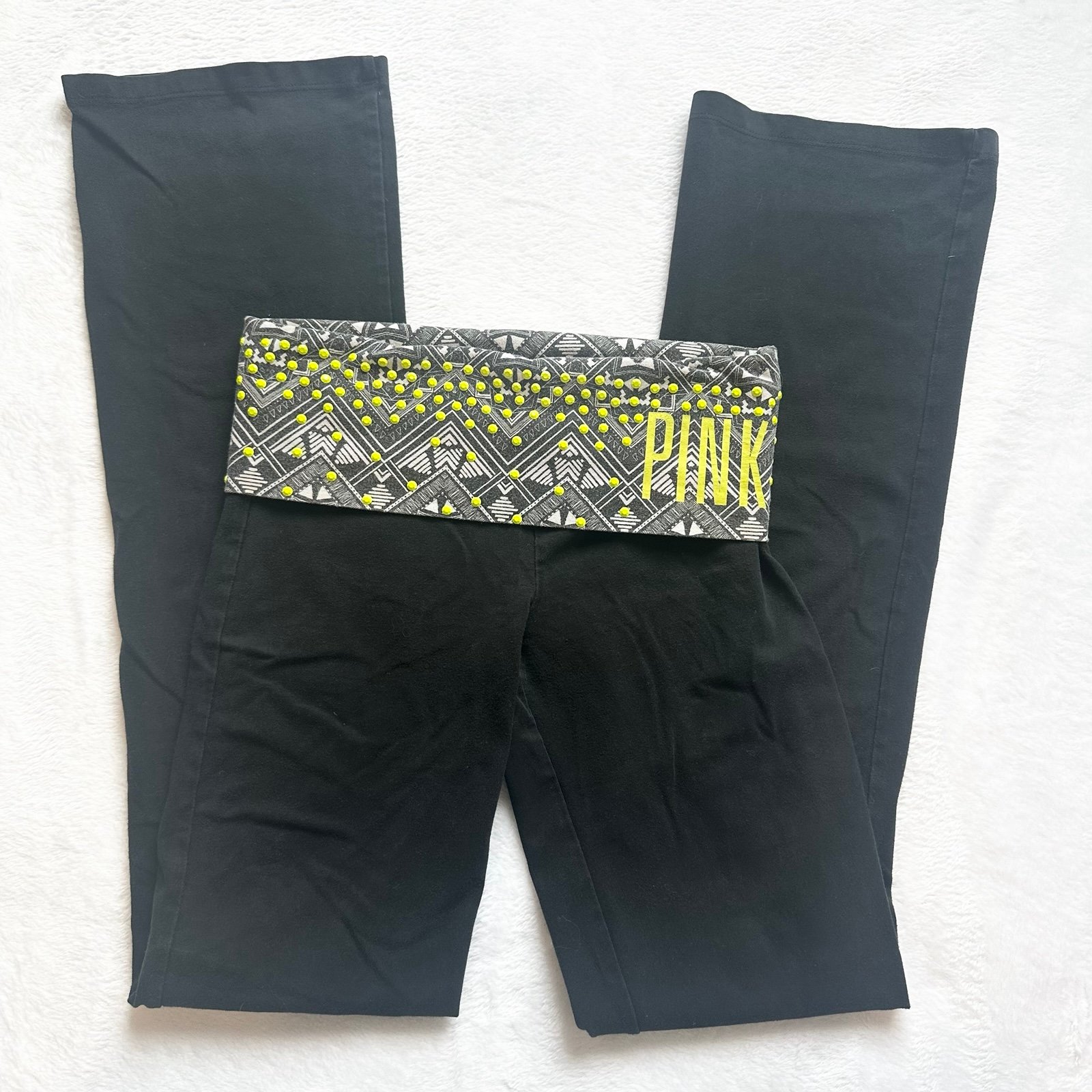 Y2K VS PINK Fold Over Yoga Pants!