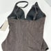 Kenneth Cole New York Metallic Twist Front One Piece Swimsuit NWT
