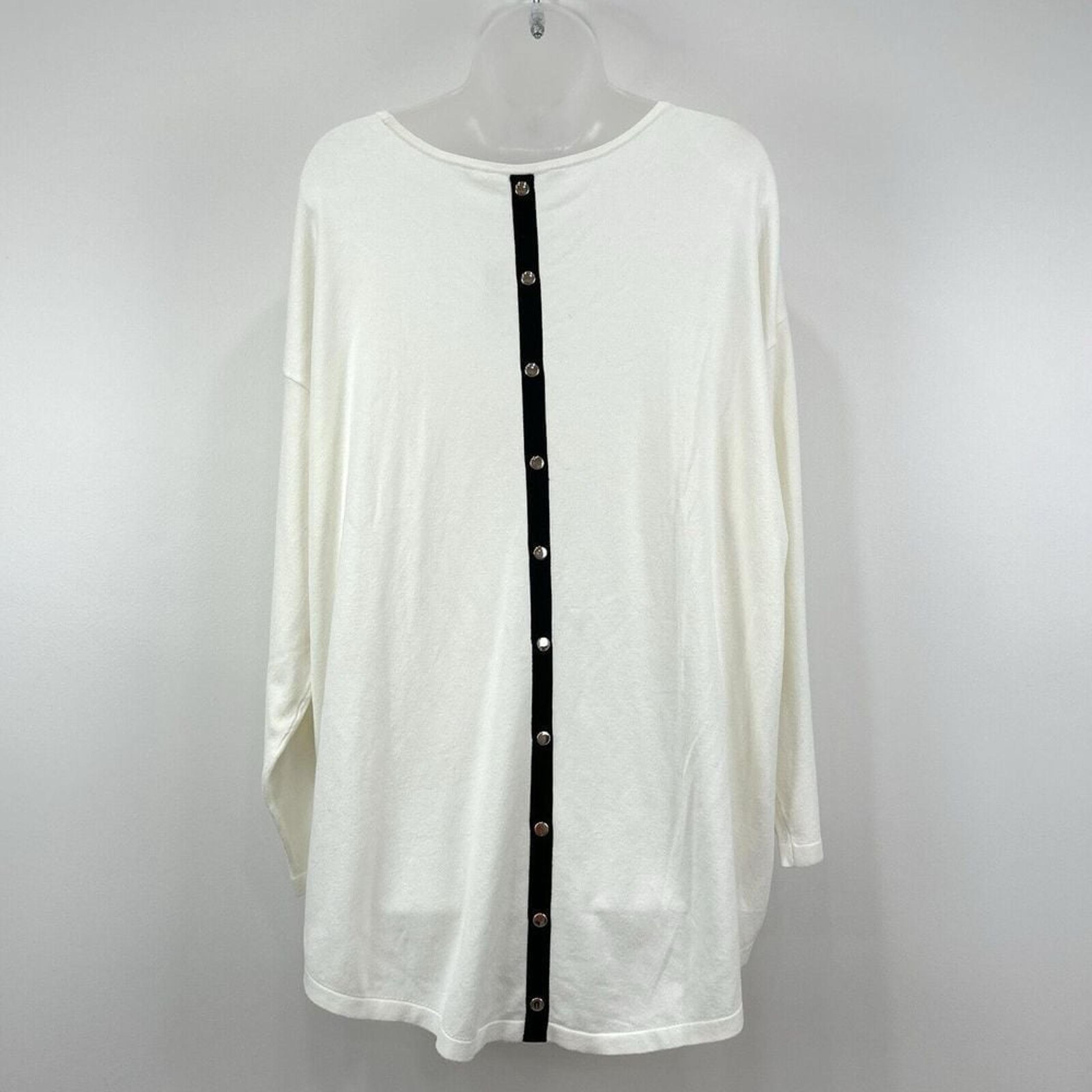 Soft Surroundings Sweater Womens 1X Cream Trieste NWT Tunic Lagenlook