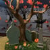 Lemax Spooky Town Bat Lair AND Vampire Tree