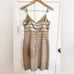 NWT Cherry B Sherrie Bloom Peter Noveillo Tierred Silk Champagne Gold Dress Sz 8