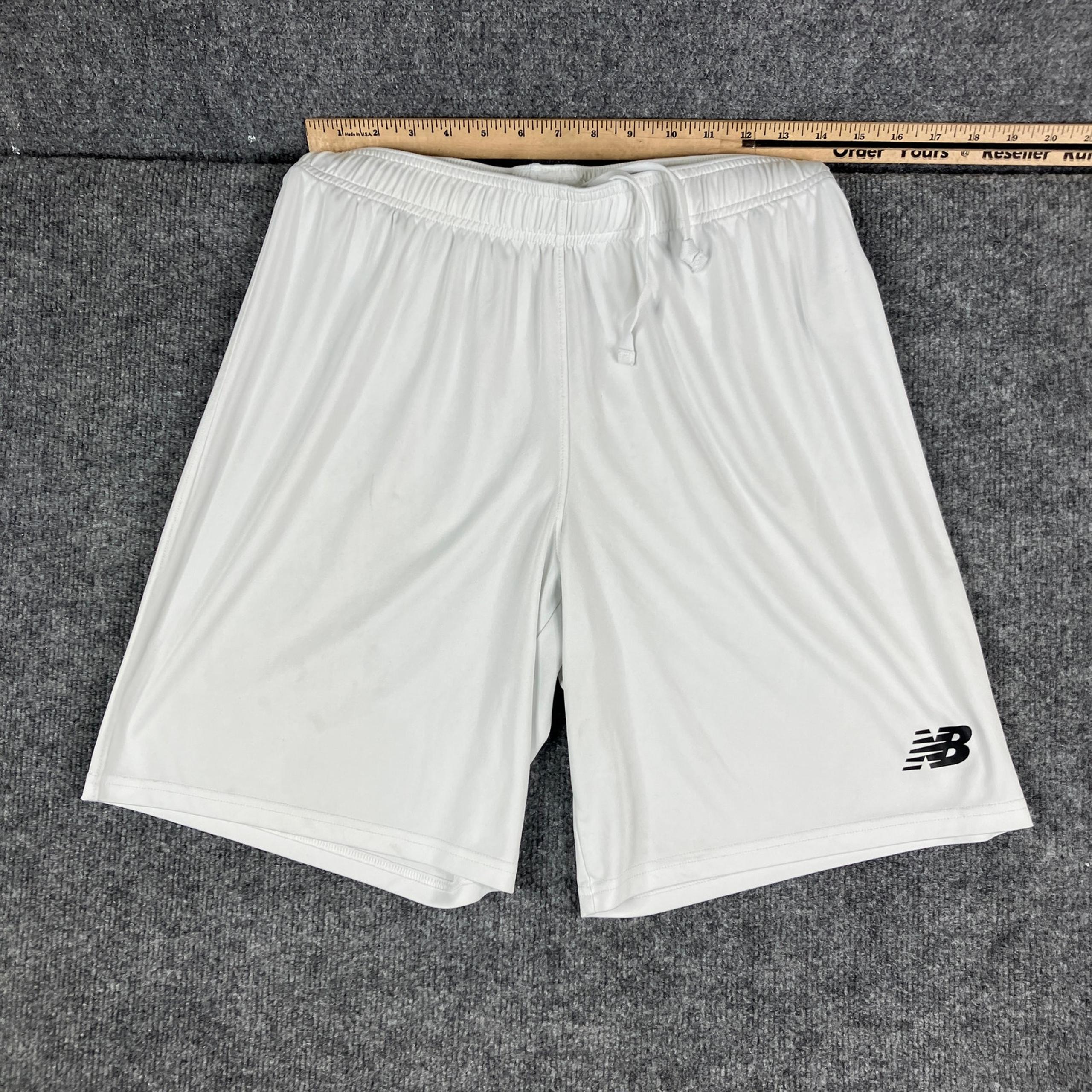 New Balance Athletic Shorts Mens Large White Performance Running Drawstring