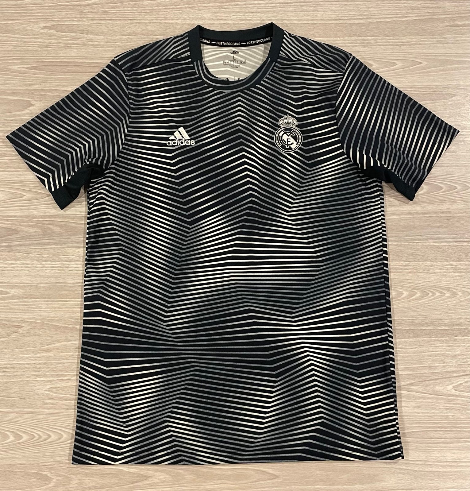 Adidas 2018 FC Real Madrid Soccer Jersey “For The Oceans” Gray Men’s Size Large