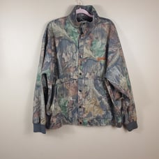 Scent-Lok Green Camo Button Front Bomber Jacket Size XL
