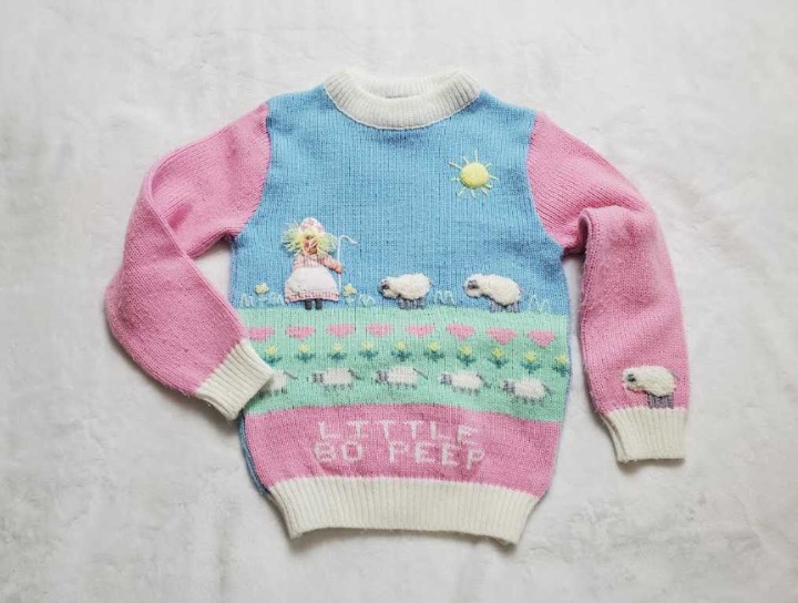 Vintage Harlequin Little Bo peep sweater