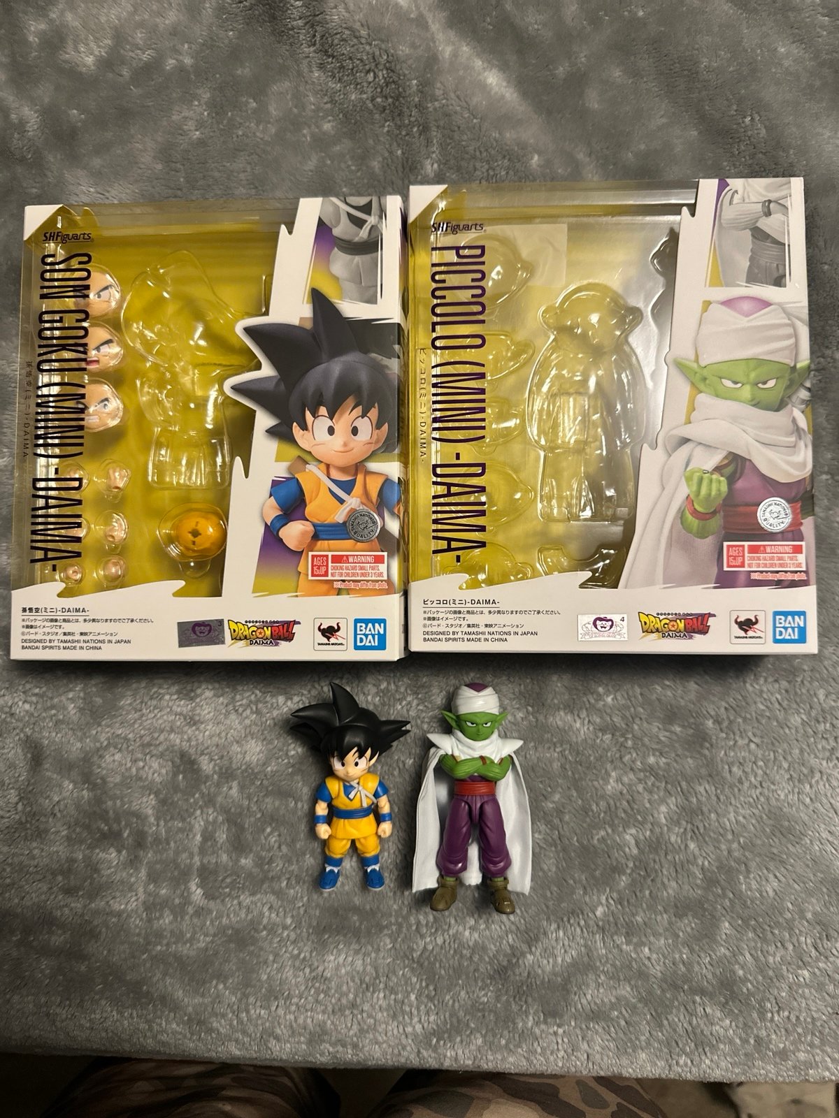 SH Figuarts dragon ball daima mini goku and piccolo