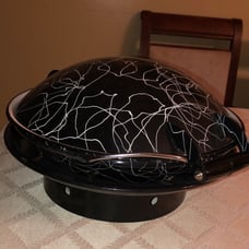 Serendipity Black and White Spaghetti Enamelware 4 pc set Paella Pan or Wok