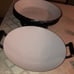 Serendipity Black and White Spaghetti Enamelware 4 pc set Paella Pan or Wok