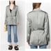 Vince Sea Foam Green Long Sleeve Self-Tie Satin V-Neck Drapey Pocket Blazer 4