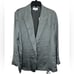 Vince Sea Foam Green Long Sleeve Self-Tie Satin V-Neck Drapey Pocket Blazer 4