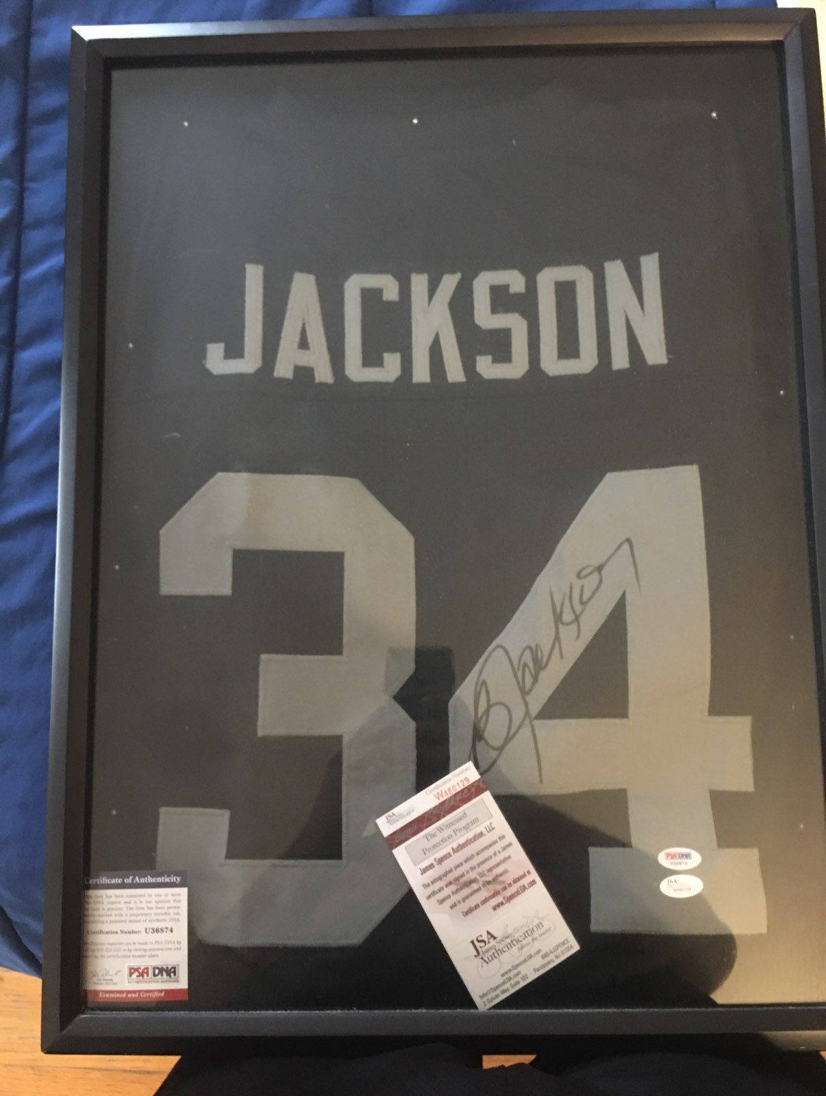 Autographed Bo Jackson jersey