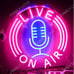 NEW Live On Air LED Light Neon Sign ( Music Radio Mic Microphone Studio Onair B