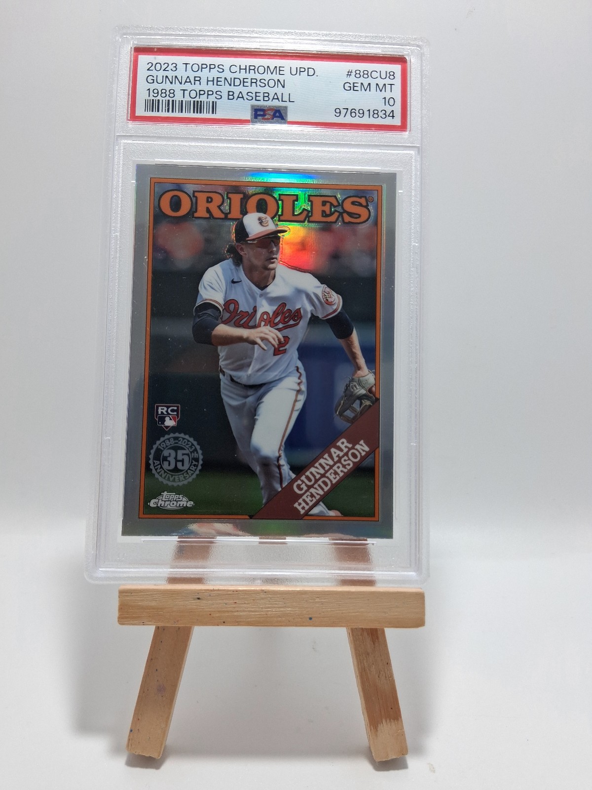 2023 Topps Chrome Update 1988 Topps Baseball #88CU8 Gunnar Henderson PSA 10