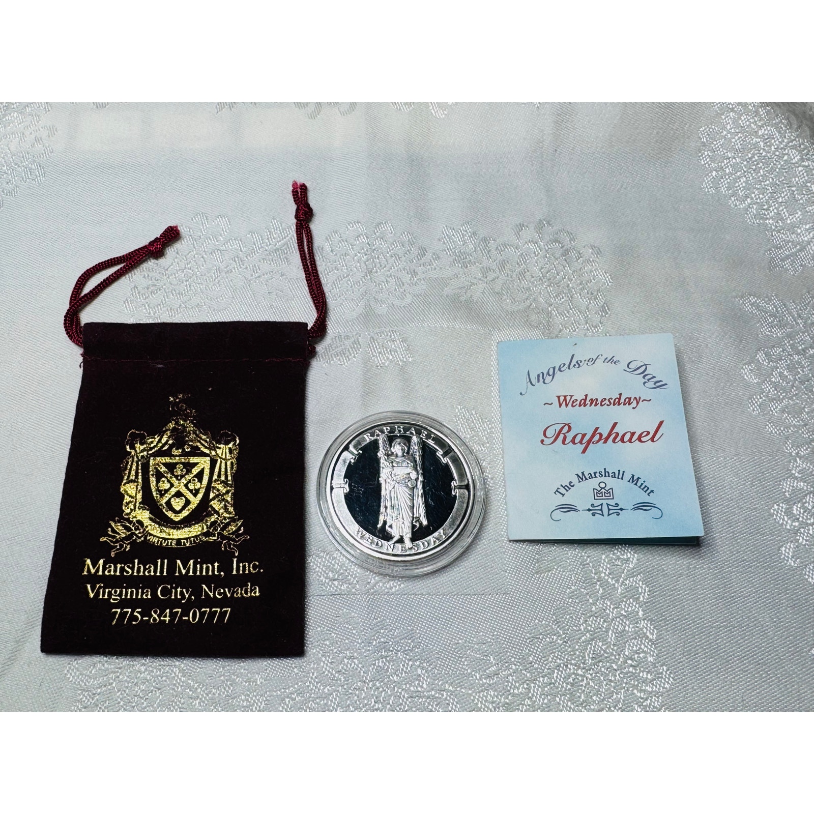 Marshall Mint Angels of the Day - Wednesday Raphael Virtute Tutus Silver Medal