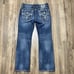Rock Revival Jeans Manny Stretch Boot Cut Low Rise Distressed Men's 34