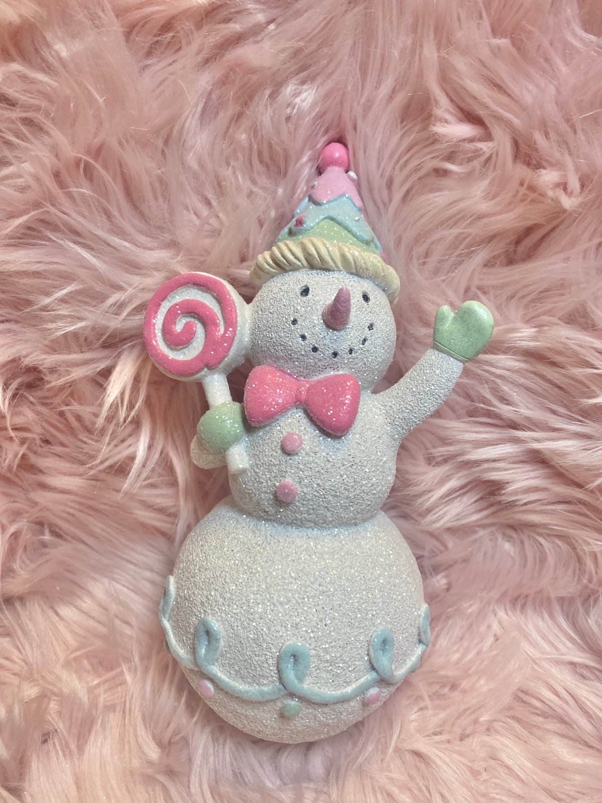 Pastel snowman decor