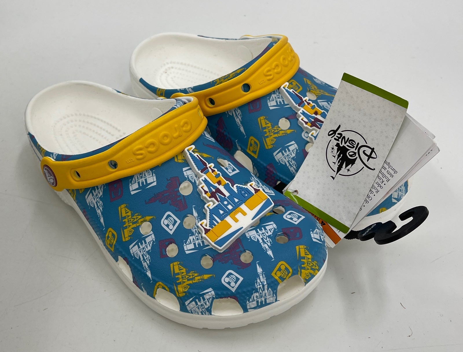 2022 Disney World Parks 50th Anniversary Vault Crocs Clogs Men's 5 Women's 7