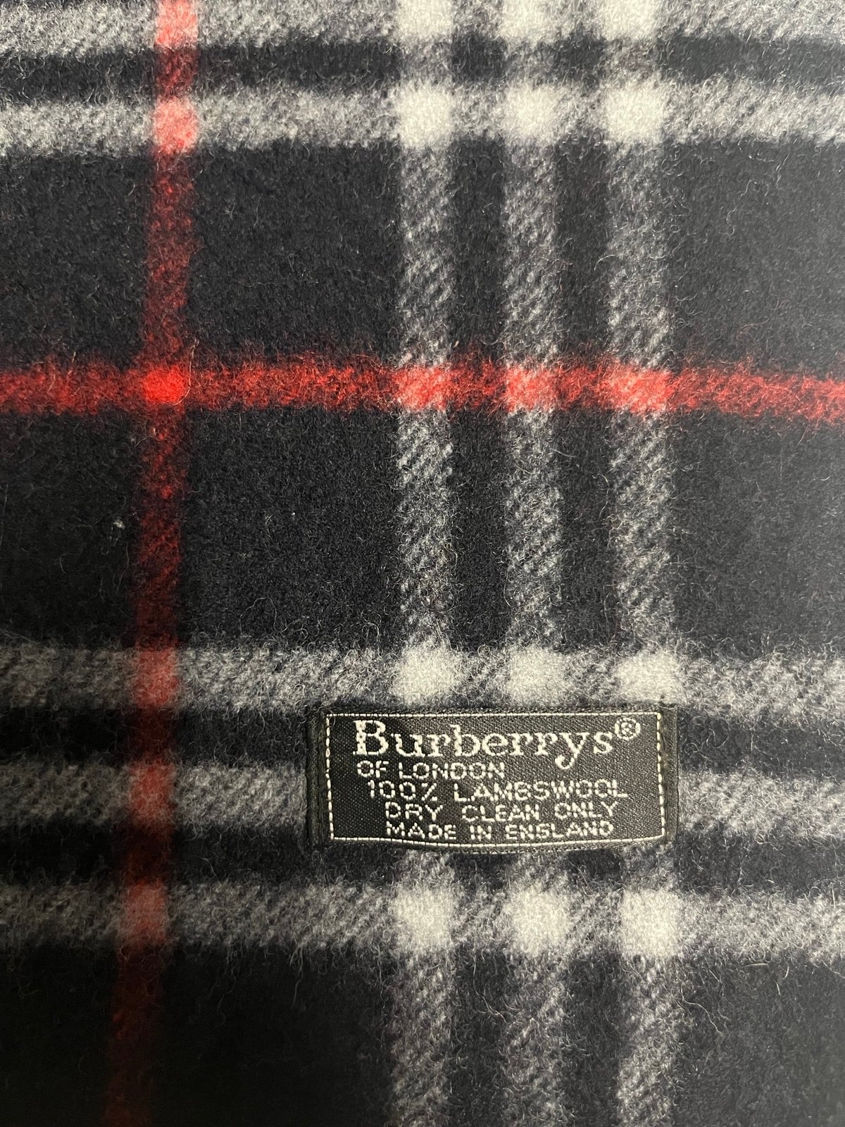 Vintage Burberrys Nova Check Black Scarf
