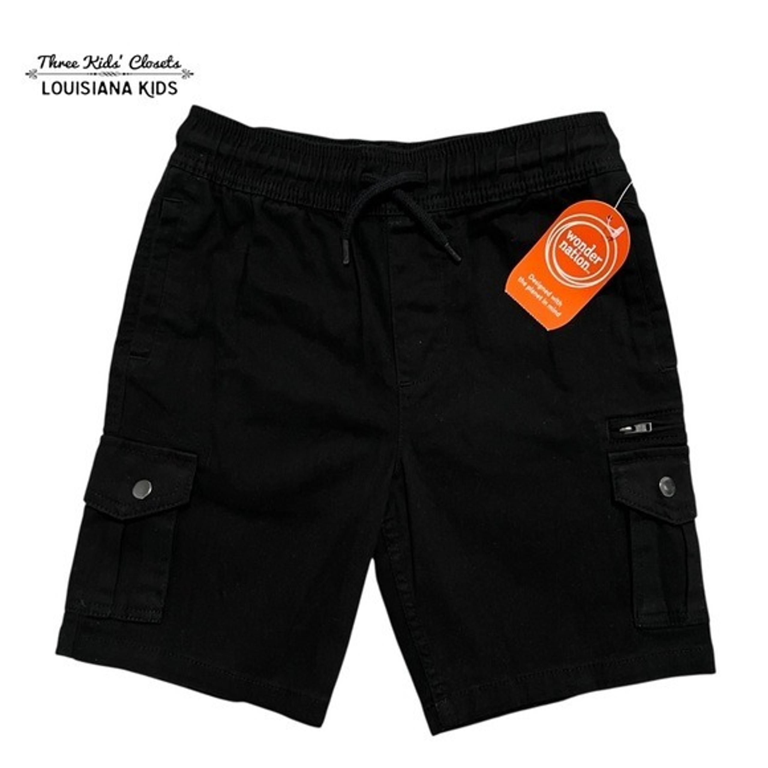 NEW Wonder Nation M (8) Black Cargo Shorts