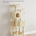61 Inch Pet Tree Tower with Scratching Post, Play Center, Beige - NEW!